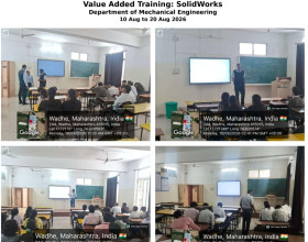 10-Day Value Added Training on SOLIDWORKS: 3D CAD Modelling, Assembly, CAM & GD&T