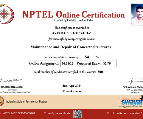 NPTEL certificate