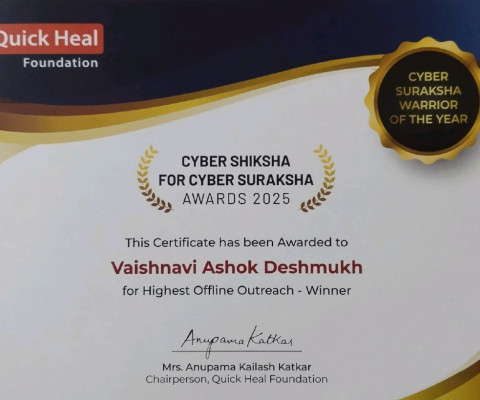 State Level -Winner -Best Highest Offline Outreach Award