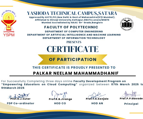 FDP organised by Computer Engineering Department