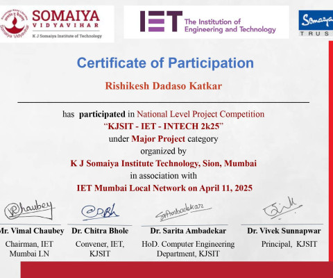 participated in National Level Project Competition
