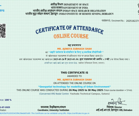 one-week National Level FDP on Geospatial technology for modelling of Urban Environment