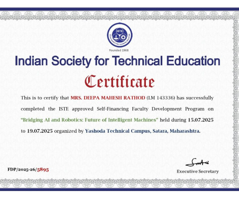 ISTE approved Self-Financing Faculty Development Program