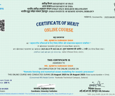 Remote Sensing and numerical Ocean modelling for Oceanic processes