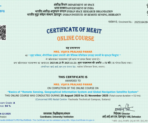 Basics of “Remote Sensing, Geographical Information System and Global Navigation Satellite System” 