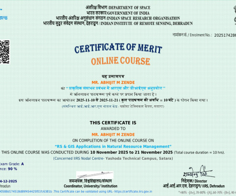 “Remote Sensing, Geographical Information System in Natural Resource Management” 