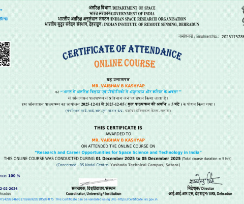 Research and Career opportunities for Space Science and Technology in India