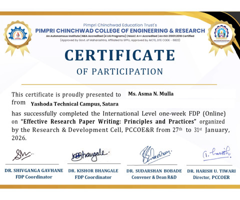 International Level one-week FDP