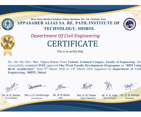 ISTE approved One Week Faculty Development Programme 