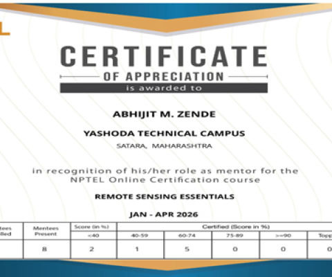 Mentor for NPTEL certification Course on Remote Sensing Essential