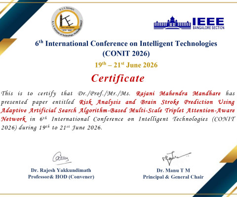 6th International Conference on Intelligent Technologies