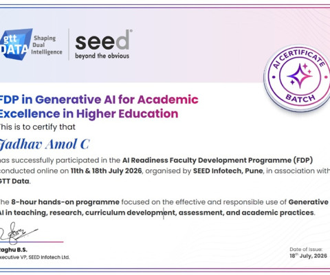 Faculty Development Programme (FDP) in Generative AI for Academic Excellence in Higher Education