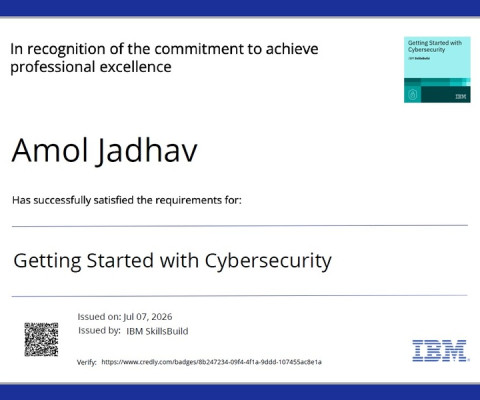 IBM SkillsBuild- Getting Started with Cybersecurity