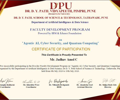 FDP- Agentic AI, Cyber Security, and Quantum Computing