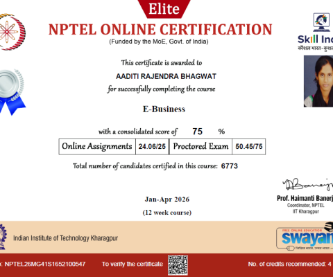 NPTEL Course - E - Business