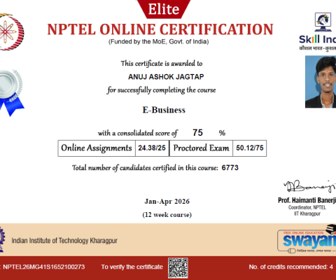 NPTEL Course: E- Business