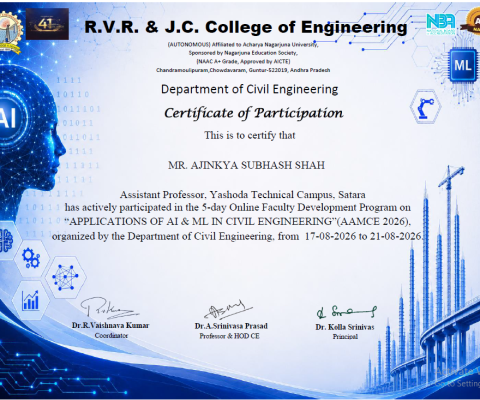 Application of AI & ML in Civil Engineering