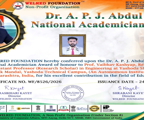 Dr. A P J Abdul Kalam National Academician Award