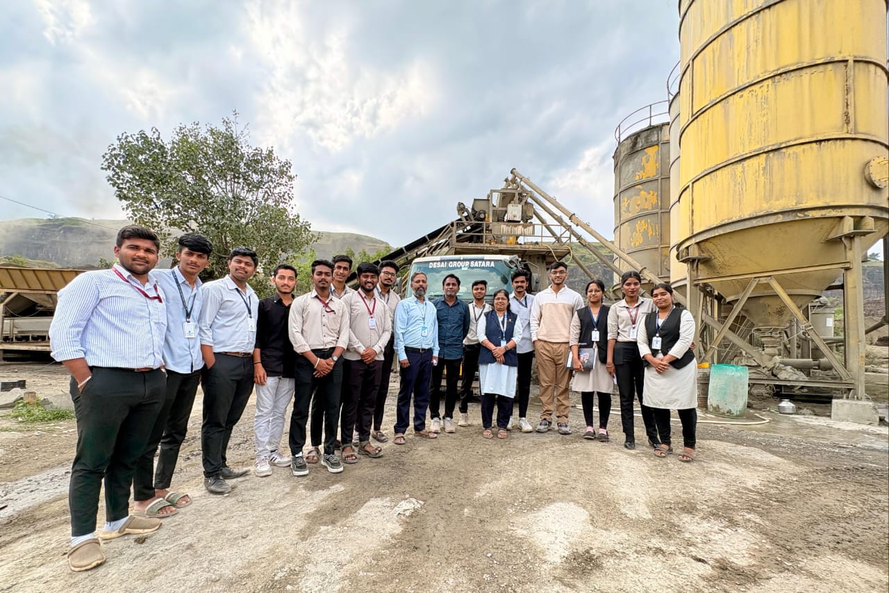 Industrial Visit to Mahindra RMC Plant, Nagewadi, and Stone Crusher Plant, Mahigaon