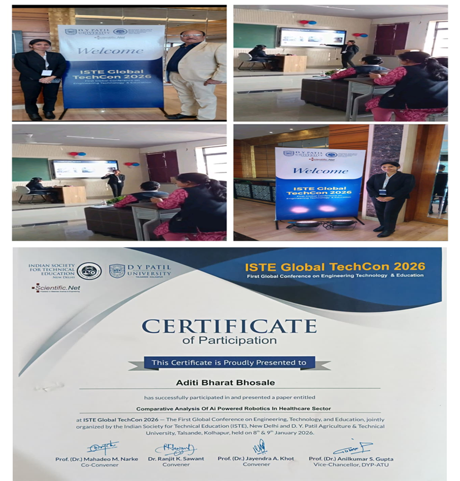 AI & DS Student Aditi Bhosale Participates in ISTE Global TechCon 2026