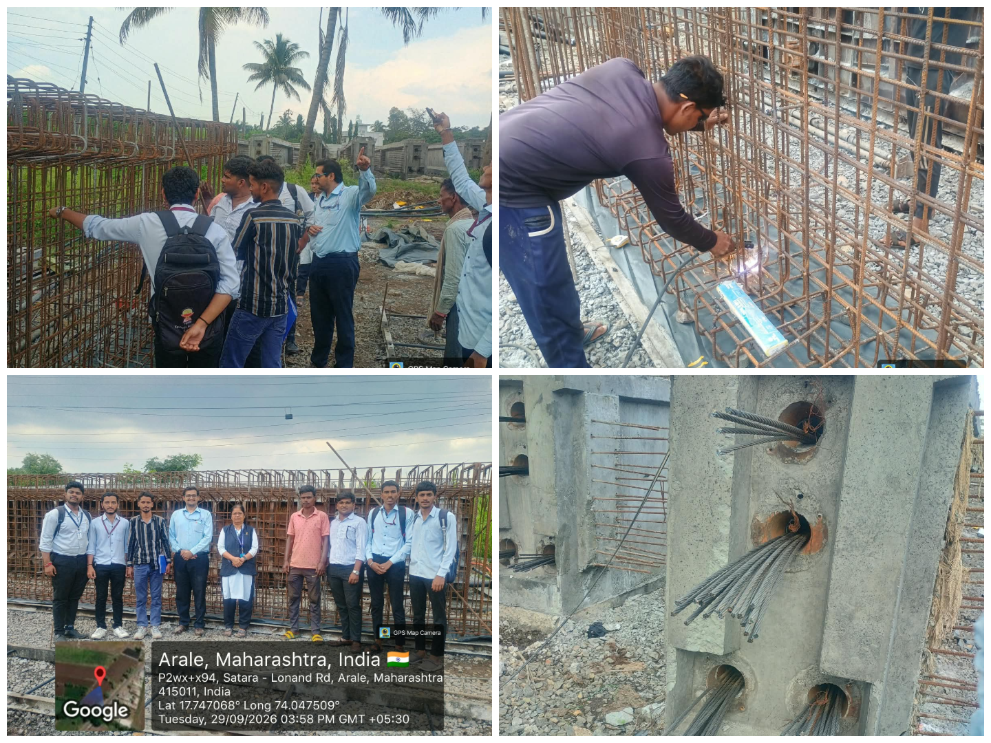 Visit to Under construction Pre-Stressed Girders, and Under Construction Hospital, Satara